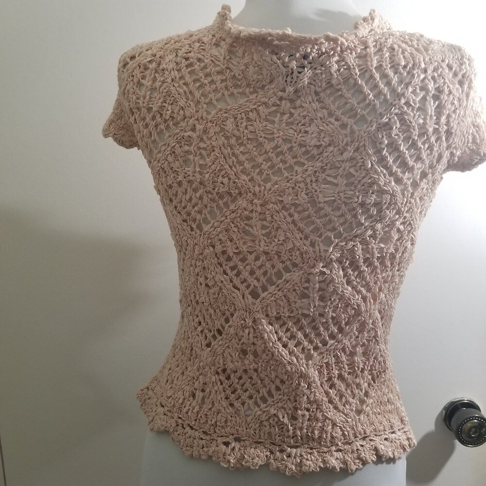 Bebe Brand Top with front bow in pink Size S - Picture 3 of 10